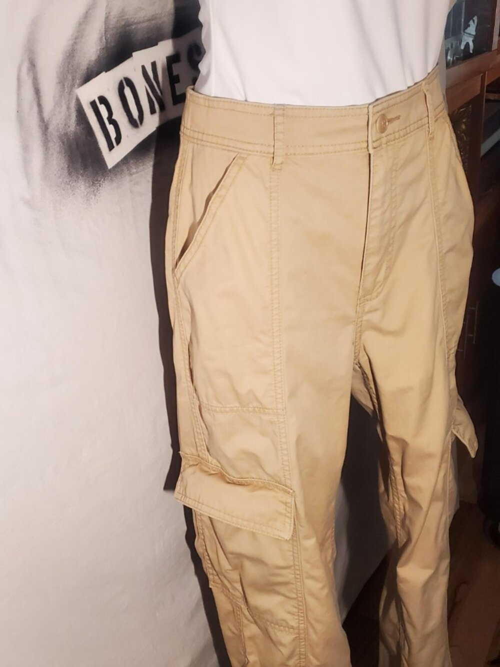 Abercrombie & Fitch relaxed utility cargo pants in tan Women's sz 2short/26w - Picture 8 of 16